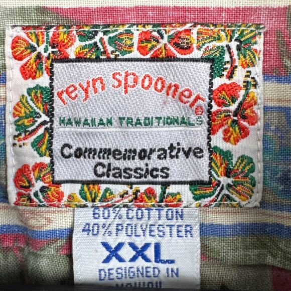 Reyn Spooner Pullover Camp Shirt Surfboards Commemorative Reverse Weave XXL - Picture 7 of 8